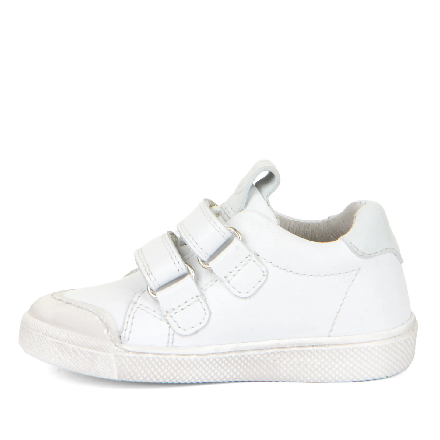 Froddo Boy's and Girl's Rosario Casual Shoes with Hoop and Loop Closure - White