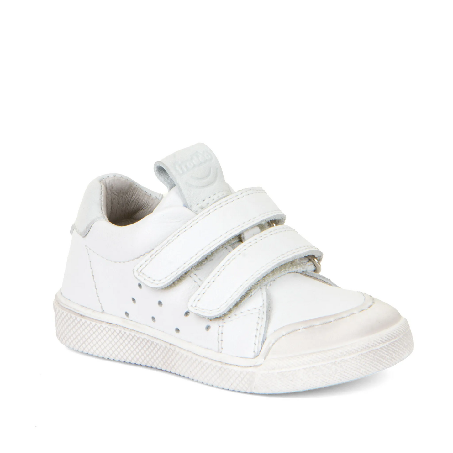 Froddo Boy's and Girl's Rosario Casual Shoes with Hoop and Loop Closure - White